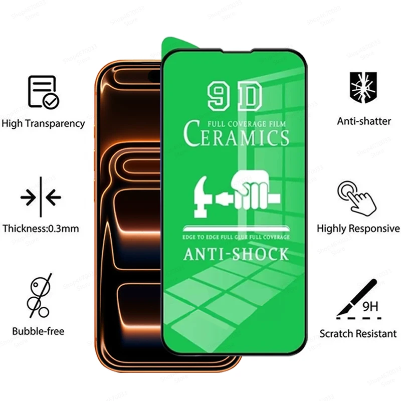 Clear Ceramic Film Screen Protector - 3 Pack