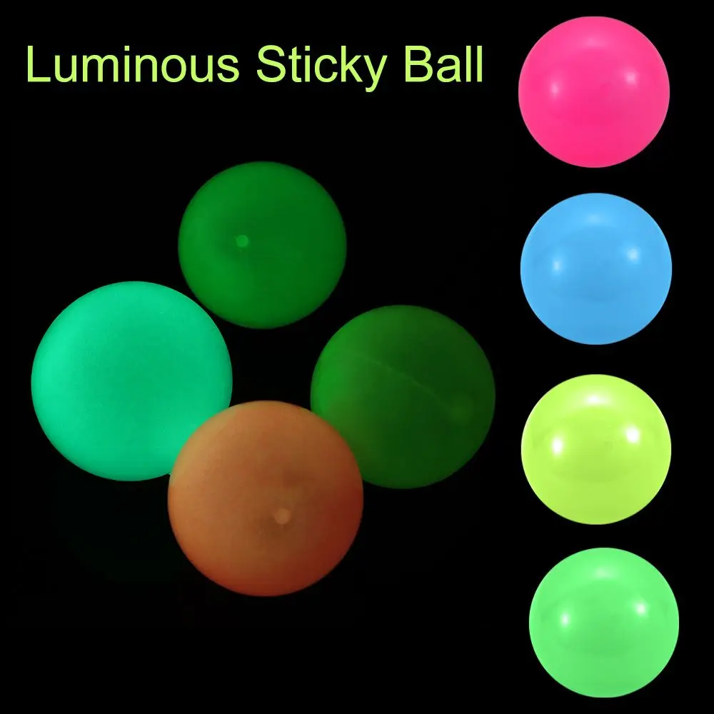 Nnoctilucous Throw Ball Kids Toys Decompression Balls Sticky Ball Target Stress Relief Toy