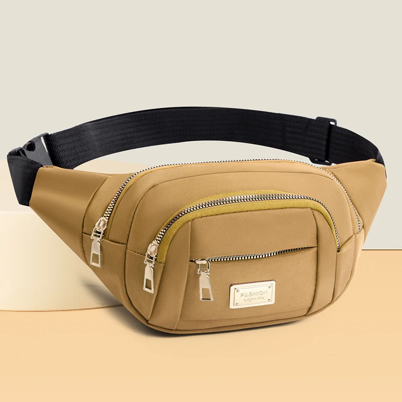 Women's waist bag - adjustable shoulder strap, zipper closure, casual crossbody bag, chest bag, multifunctional