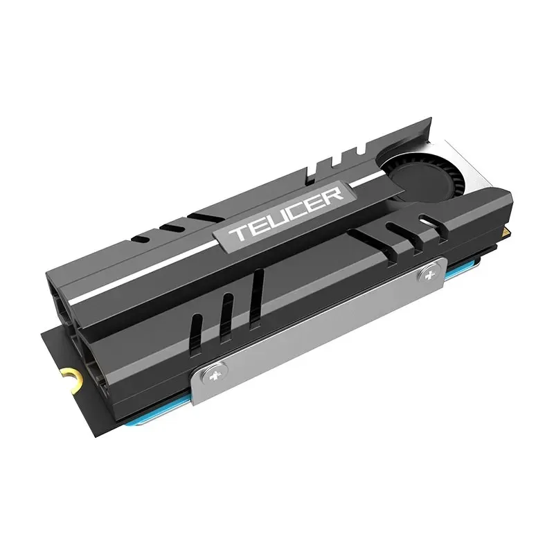 TEUCER 2280 SSD 방열판 M.2 NVME 라디에이터 공기 순환 냉각기 열 실리콘 패드가 있는 PC 효율적인 라디에이터