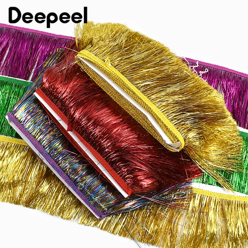 10M 10/15/20cm 반짝이는 태슬 프린지 레이스 트림, 라틴 드레스, 커튼, 소파, 의류 장 프린지, 바느질 공예, 원단 용품