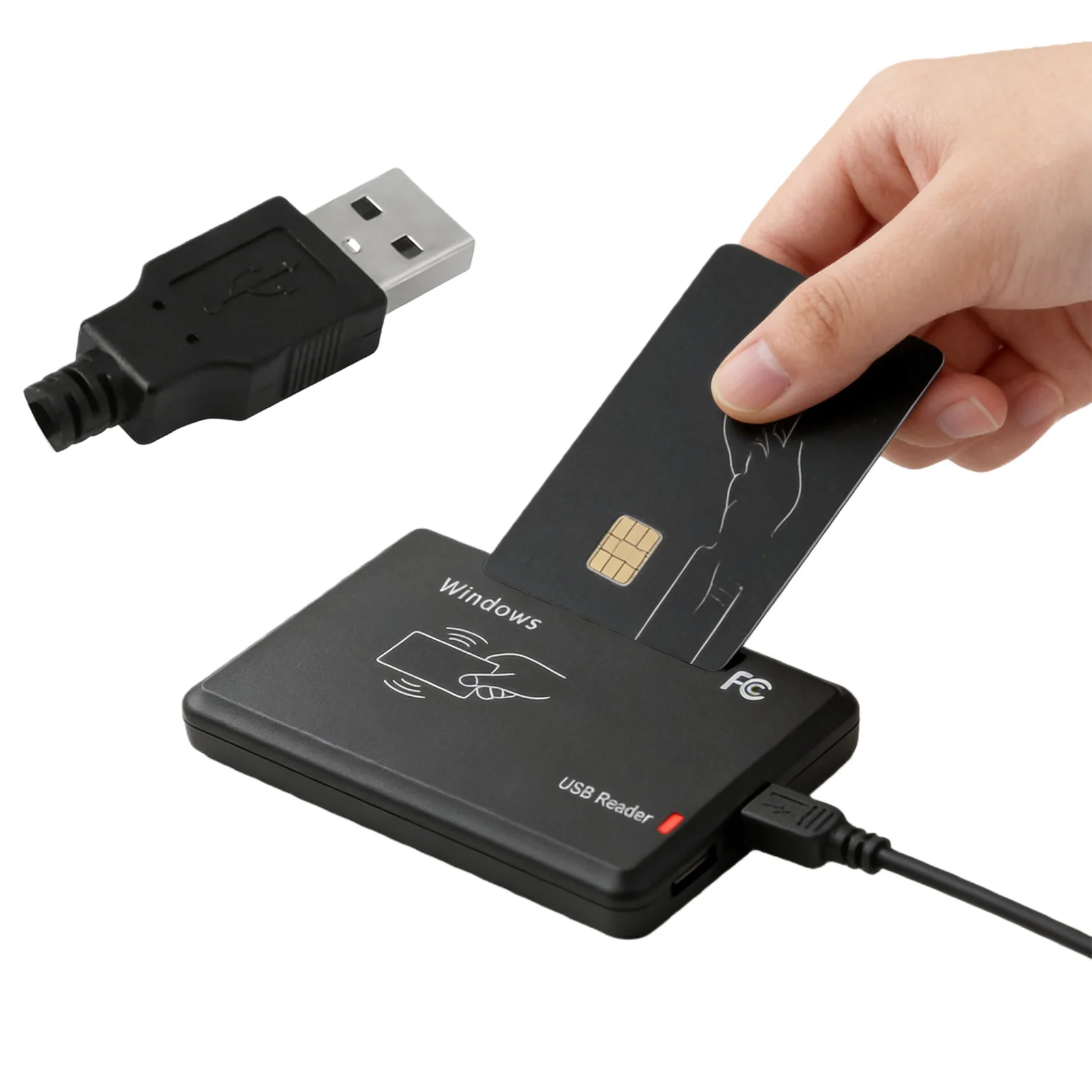 125kHz 13.56MHz 이중 주파수 ID IC 리더 USB 드라이버리스 도어 액세스 제어 시스템용 재산 인증 카드 리더