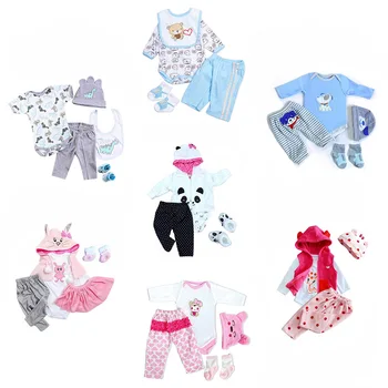 Vestiti per bambole rinate Vestito per abbigliamento per bambina per 50-55 cm come vere bambole appena nate 0-3 mesi Kit per bambole per bambini Accessori