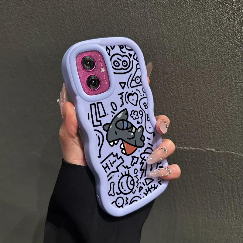 Grey Shark Wavy Silicone Phone Case Cover