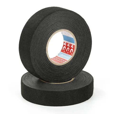 

Flame Retardant Black Velvet Adhesive Cloth Fabric Wiring Bundle Tape Electrical Loom Harness 15m 30mm 25mm 19mm 15mm 9mm