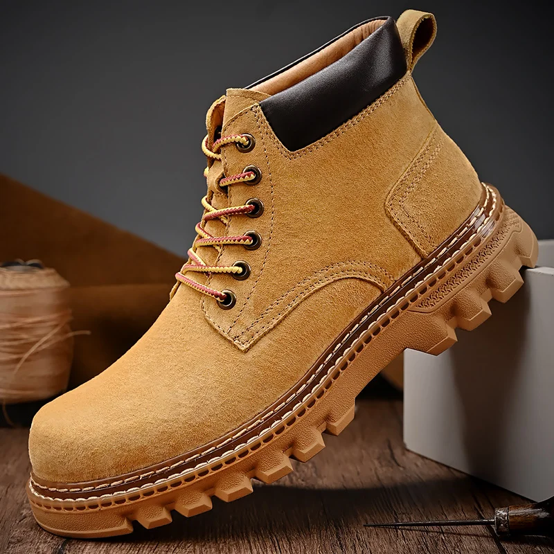 Casual Martin Boots Chaussures pour hommes en cuir Casual Martin Boots Lightweight Mens Trainers Running Walking Shoes_voghion.com