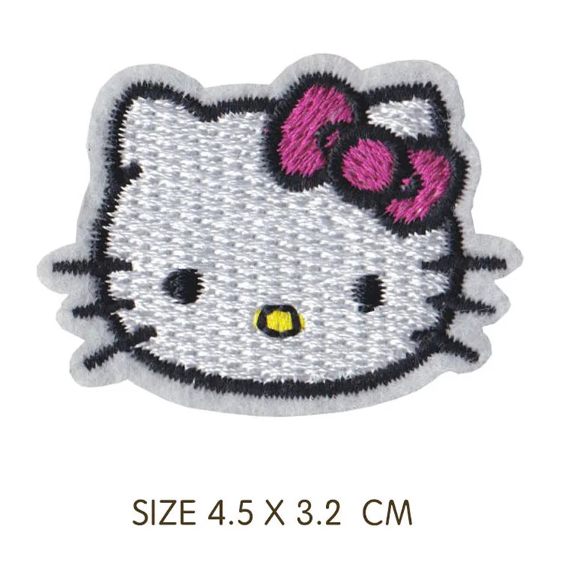 Miniso Cartoon rosa Katze Patches für Kleidung Thermo kleber Patches niedlichen Mädchen Patch Eisen auf Stickerei Kleidung Applikation – Detail 4