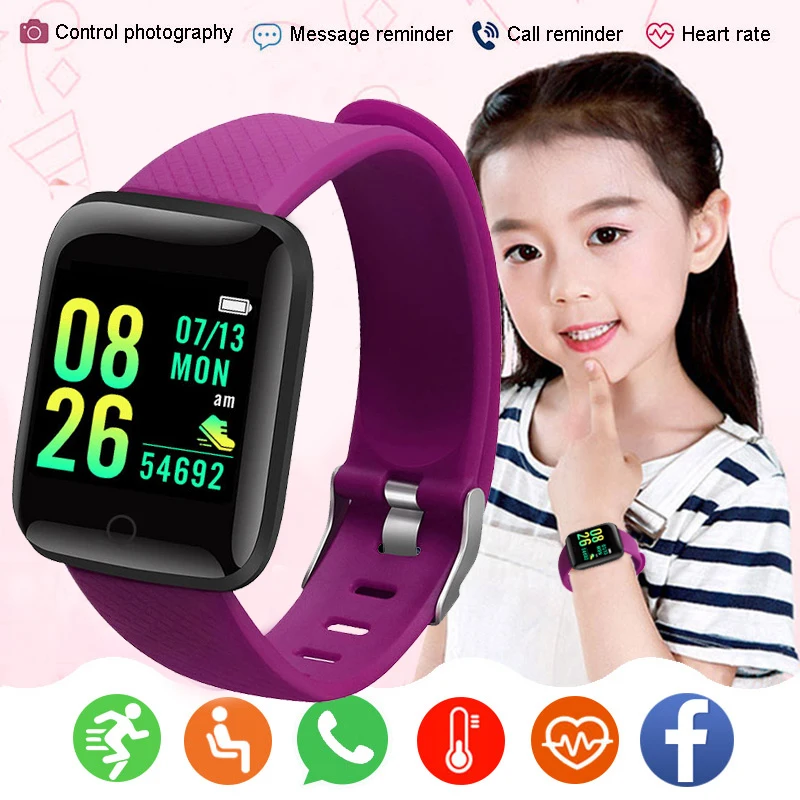 

Silicone Kids Smart Watch Children Sport Smartwatch Fitness Tracker For Boys Girls Electronic Smart Clock Waterproof Smart-Watch