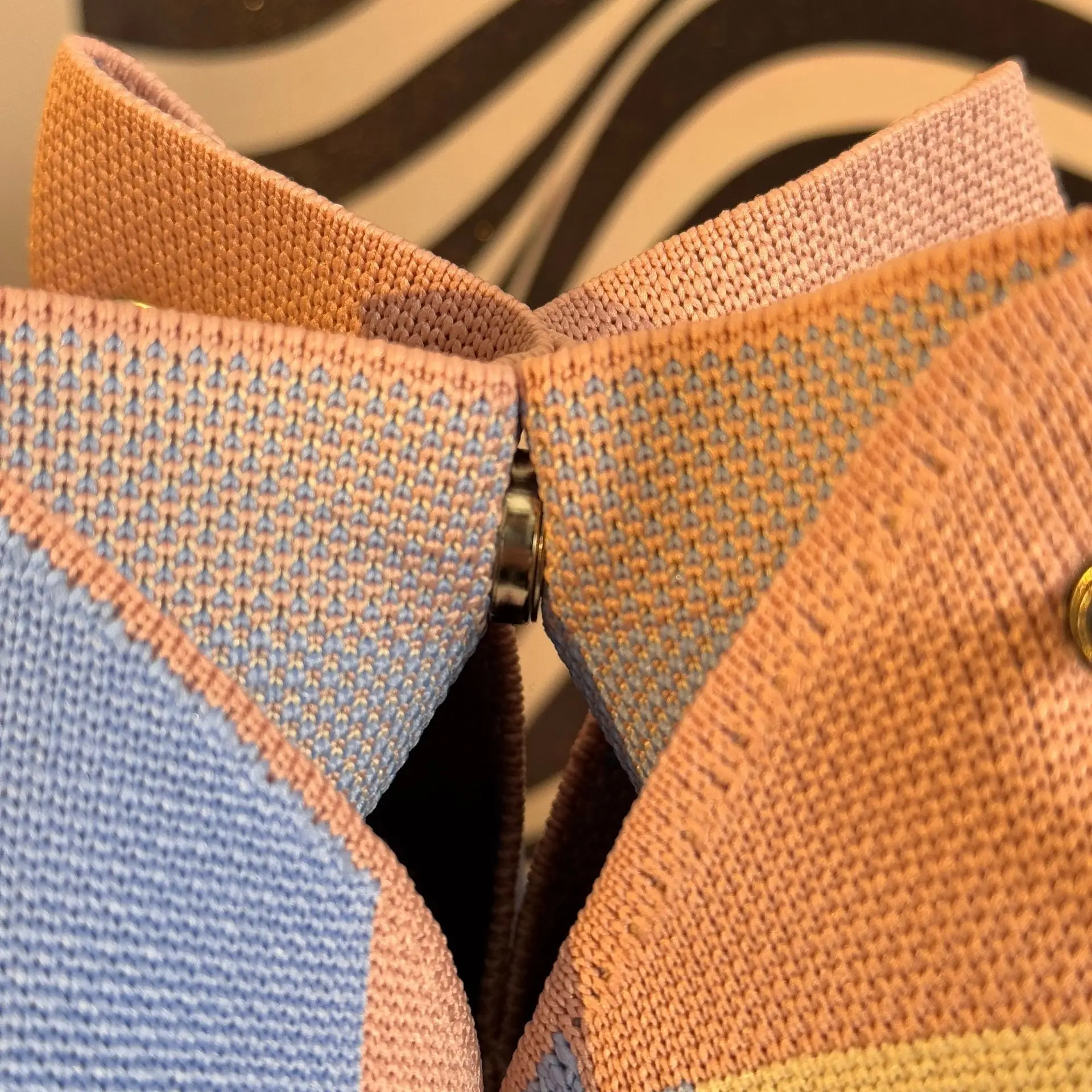 Colorful Stripe Handbag Large Capacity Bucket Rope Knot Spring Autumn Travel Versatile Soft Polyester Lining Mobile Phone Bag