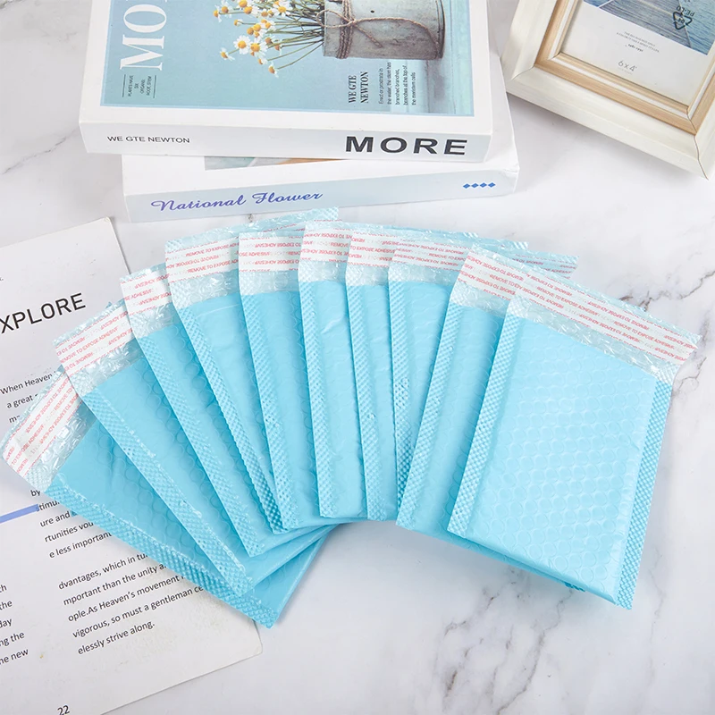 

10Pcs Light Blue Bubble Mailers Padded Mailing Envelopes Self-Seal Shipping Bags for Small Business Poly Bubble Bag