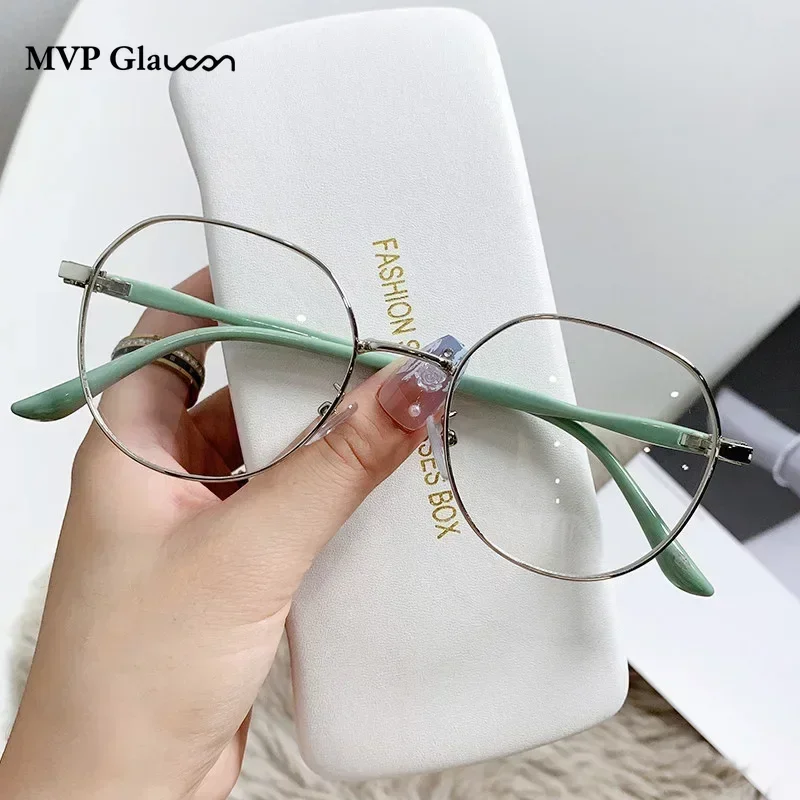 Eyeglasses Frames Eyeglass Frames Glasses Ins Metal Round Decor Round Glasses Women Anti Blue Light Computer Black Metal Spectacle Frame 0 Diopter