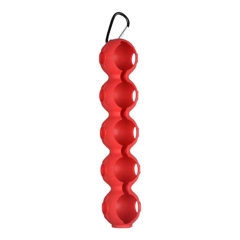 

Silicone Golf Ball Sleeve Holder Protective Cover Bag Holder With Carabiner For 5 Balls Golf Accessories Easy To Carry