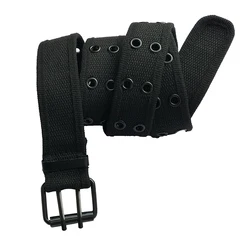 Lengthened Cloth Belt Large Waist Circumferenc Classic Black Fashion 2023 Unisex Design Simple Unique Double Hole 150cm Belt