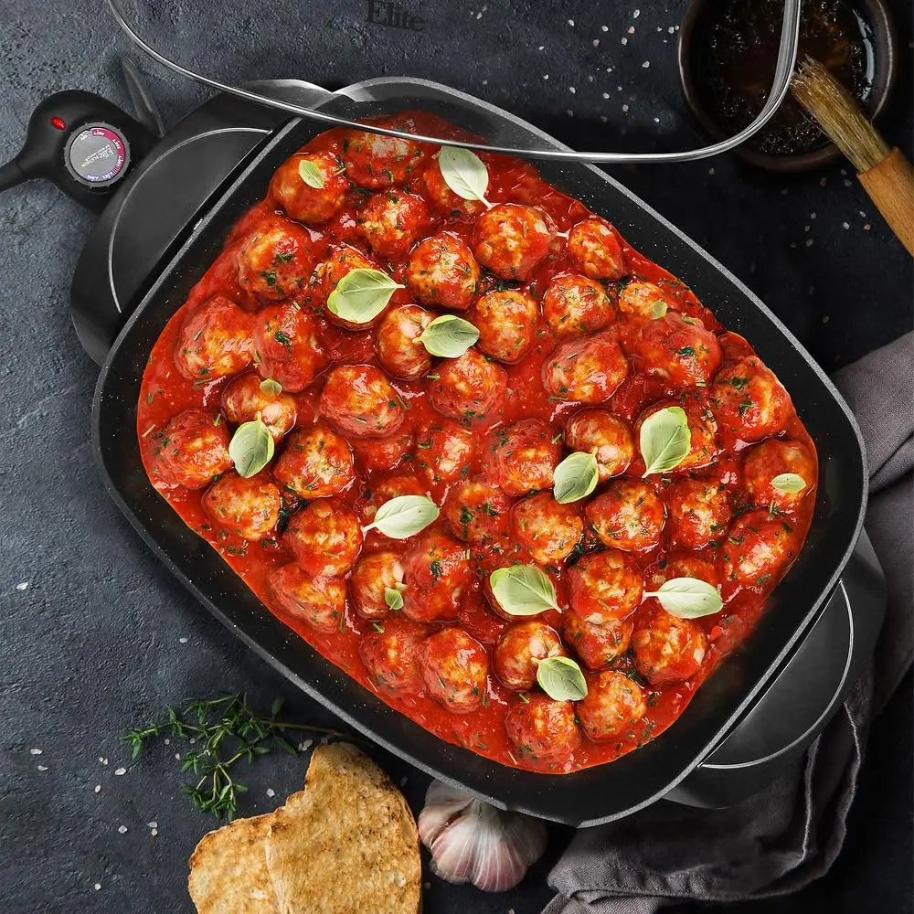 Gourmet EG-6203# Extra Deep 16"x13"x3.2" (10.5Qt.) Scratch Resistant, Easy Pour Spout Dishwasher Safe, Non-stick Electric 4