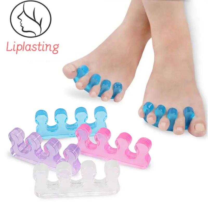 

Soft Silicone Manicure Pedicure Nails Flexible Finger Separator Toe Spacer Separation Straighteners Foot Care Tool