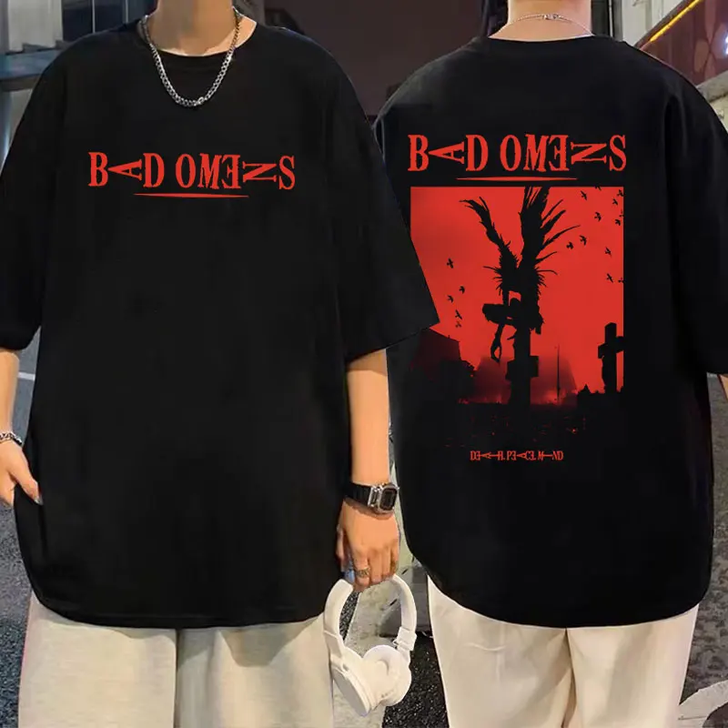 

Anime Death Note Ryuk Red Graphic Print T-shirts Men Manga Casual Vintage Tshirt Male Cozy Oversized T Shirt Streetwear Fan Gift
