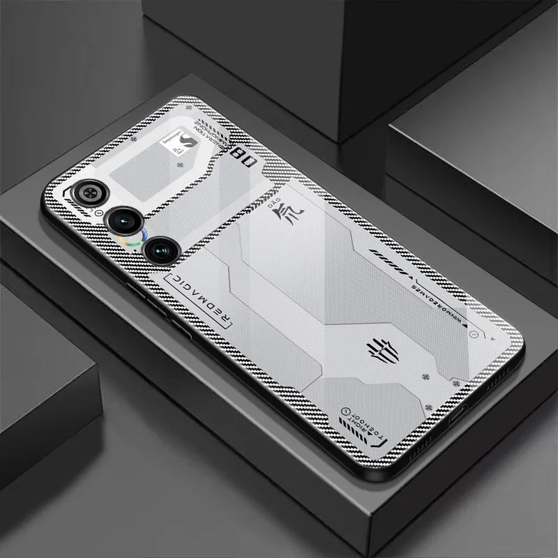 Premium Anti-Shock Tempered Glass Back Cover with Hard Case Protection