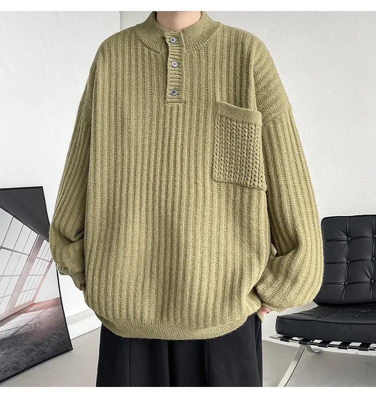 Description Picture 3 of itemNew in Sweaters Pullover Knit Korean Popular Clothes Men's Winter Sweater Male Jumper Luxury Clothing Knitwear Solid