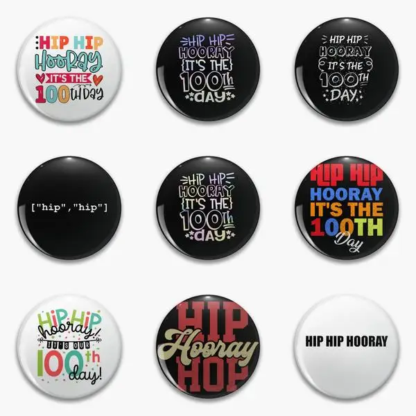 

Hip Hooray It The 100Th Day Soft Button Pin Gift Hat Lover Decor Cute Badge Cartoon Women Fashion Creative Jewelry Lapel Pin