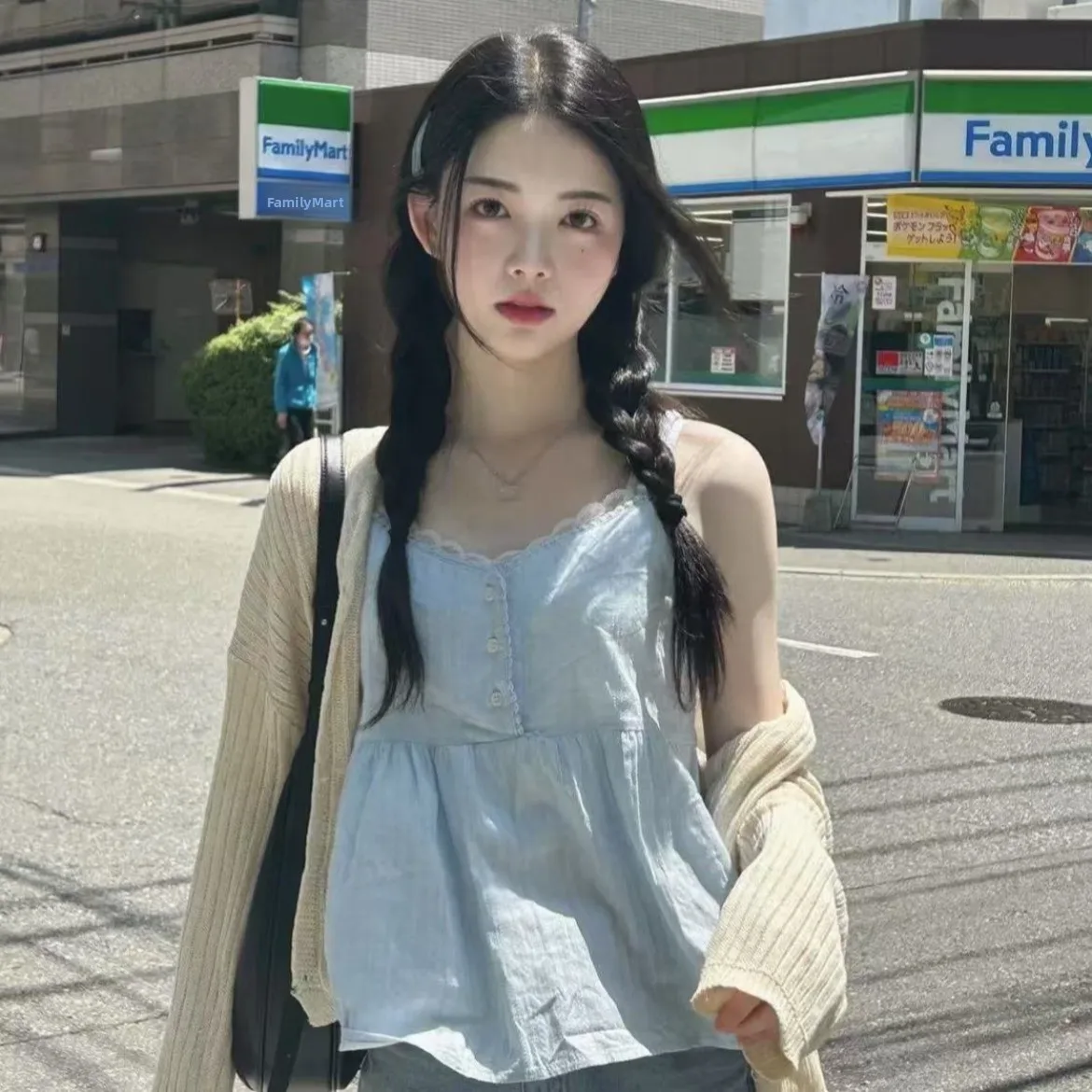 Cute Ruffle Patchwork f Open Collar Tee Button Strap Vest Spring Summer Faion Ladies' Tank Top Polyester Fiber 00%