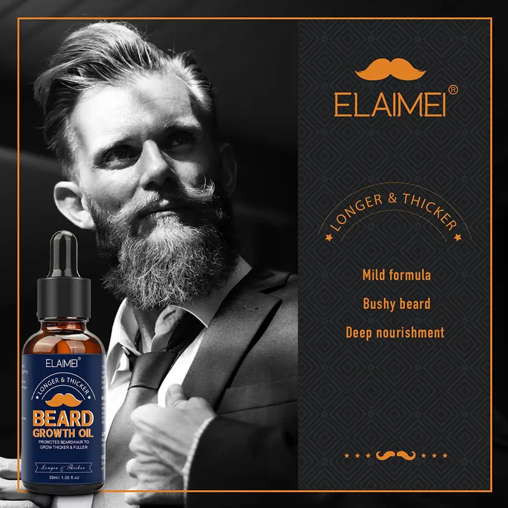 Beard Oil for Men Beard Growth Oil Conditioner Mustaches Growth Stronger Thicker Fuller Softener Faster Beard Oil