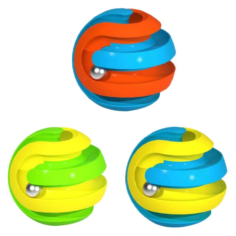 

Anti-Stress Cube Rotating Magic Bean Cube Adult Office Fidget Toys Anxiety Relief Track Ball Decompression Toys For Kids Adults