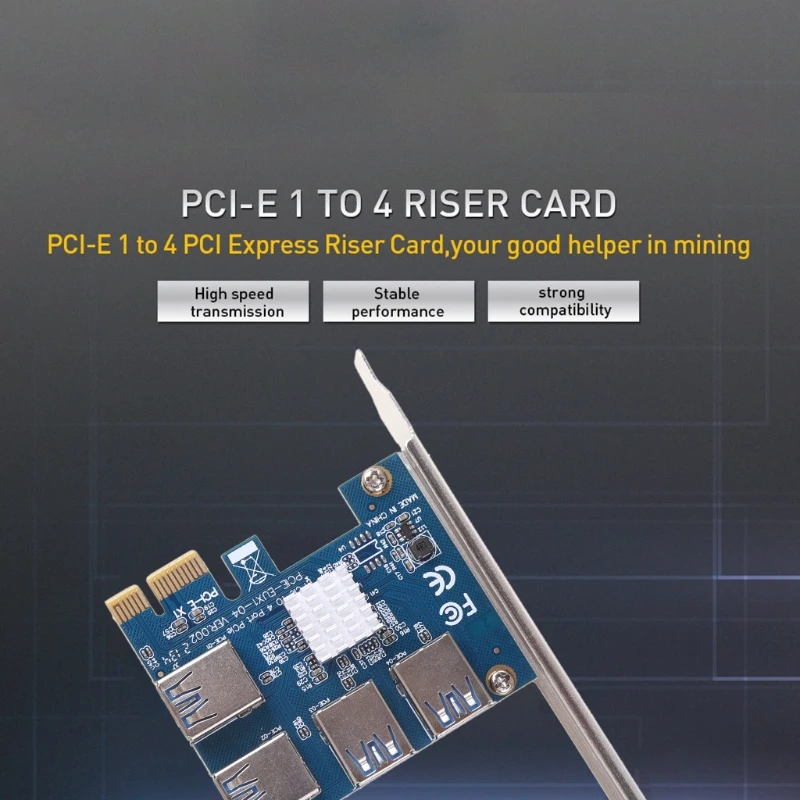 PCI 1-4 라이저 카드 USB PCI-E 확장 라이저 카드 어댑터 확장 카드 P8DC