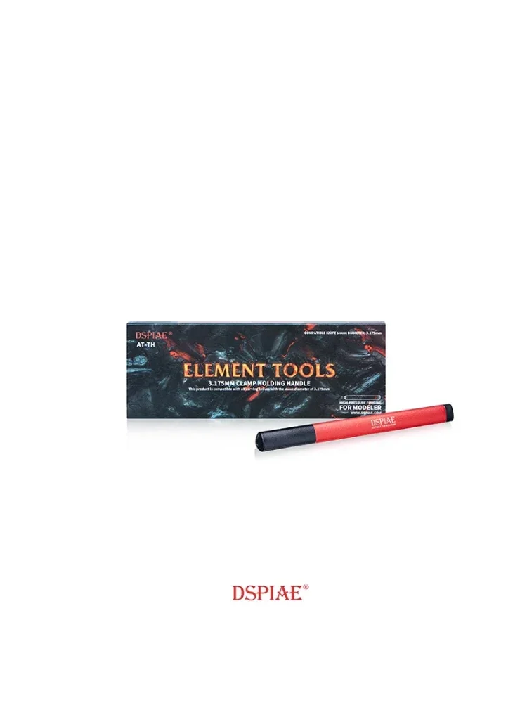 DSPIAE Model Making Tool AT-TH Hook Knife Scoring Line Pushing Knife 3.175mm Diameter Metal Handle Model Building Tool