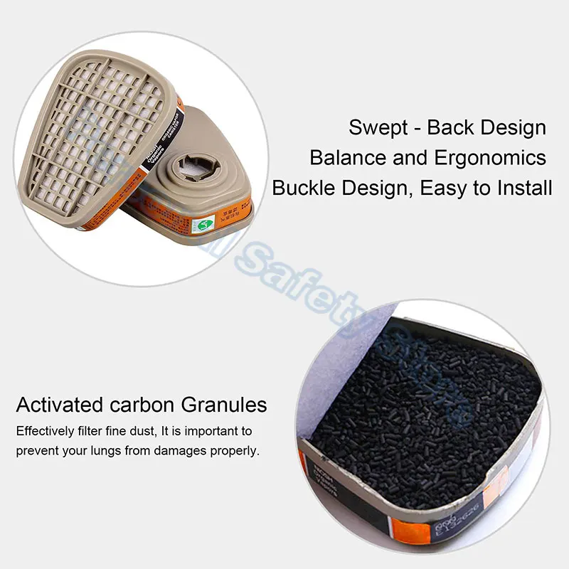 6001 Cartucce Filtranti Di Sicurezza Cartuccia Di Vapore Organico A Bassa Manutenzione Per Maschera Respiratore Purificante Dell'aria Serie 6000 E 7000 - Foto 5