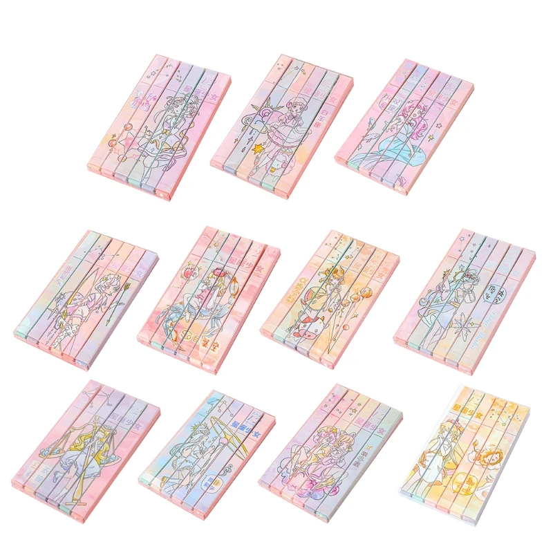 

6 цветов, универсальные маркеры, цветные маркеры, косой кончик, нетоксичные, быстросохнущие, для студентов, рисование, раскраска