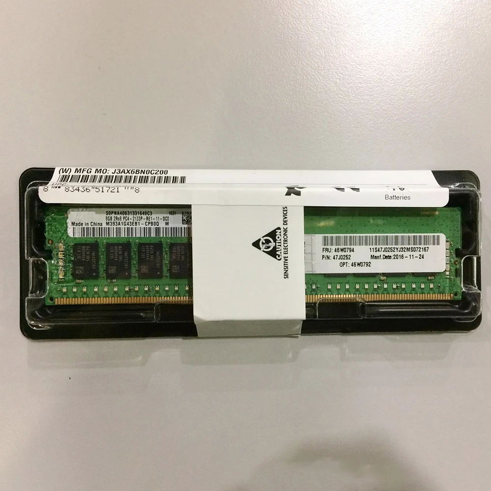 1PCS Server Memory For IBM RAM X3650 X3550 M5 46W0794 46W0792 47J0252 PC4-2133P 8GB DDR4 2133P REG 4 1PCS Server Memory For IBM RAM X3650 X3550 M5 46W0794 46W0792 47J0252 PC4-2133P 8GB DDR4 2133P REG - Image 2