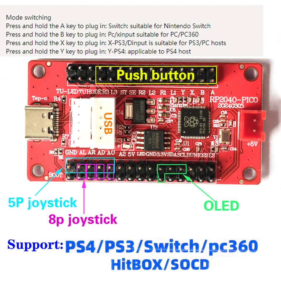 Raspberry Pi Pico USB Encoder for Gaming Controllers