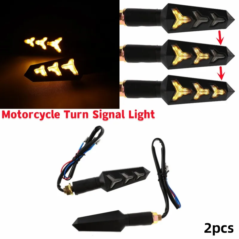 

1Pair Motorcycle Turn Signals LED Light Motorbike Tail Lamp Blinker Brake Stop Lights For Harley