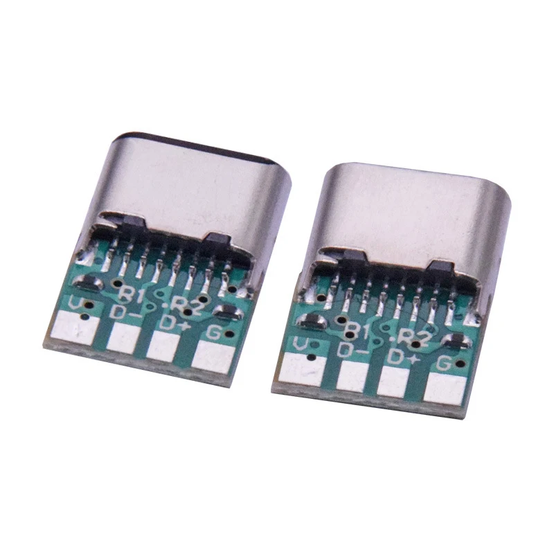 C타입 잭 커넥터, 16 핀 암 소켓, 리셉터클 USB-C 어댑터, 6 납땜 조인트, 신제품, 1PC