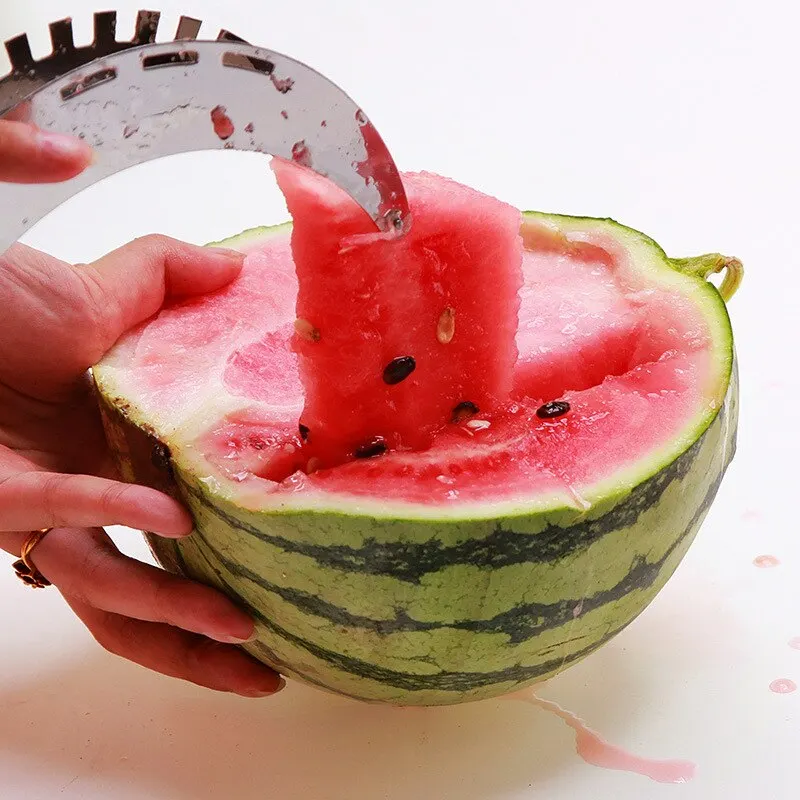 Watermelon Cutting Tool Divider Stainless Steel Creative Multi-Functional Watermelon Meat Slicer Kitchen Accessories watermelon slicer