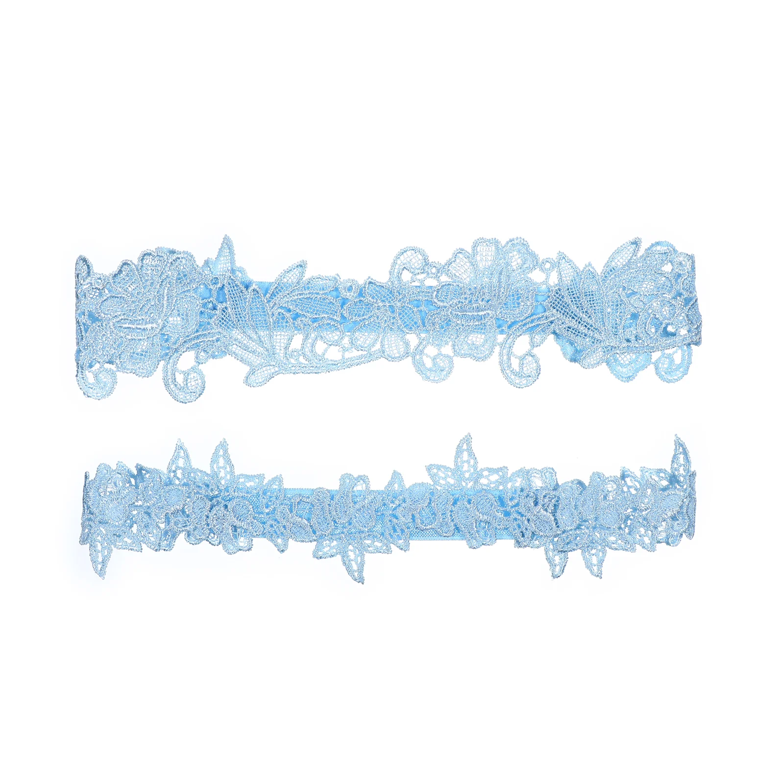 

HAPPYYAMI 2pcs Wedding Set Lace Garters Bride Women Gift (Sky-Blue)