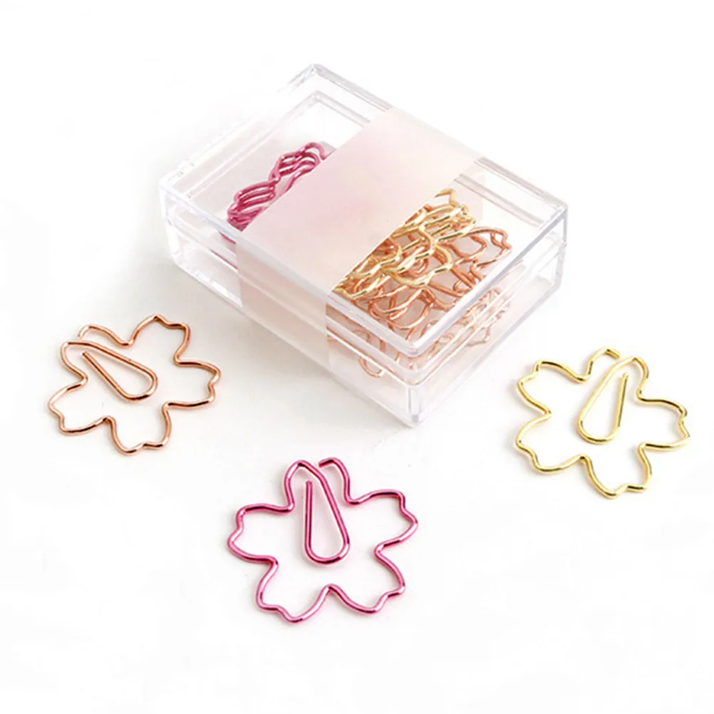 12Pcs 우아한 꽃 모양 종이 클립 문서 사진 카드에 대 한 헤비 듀티 금속 클램프 학교 사무실 주최자 선물