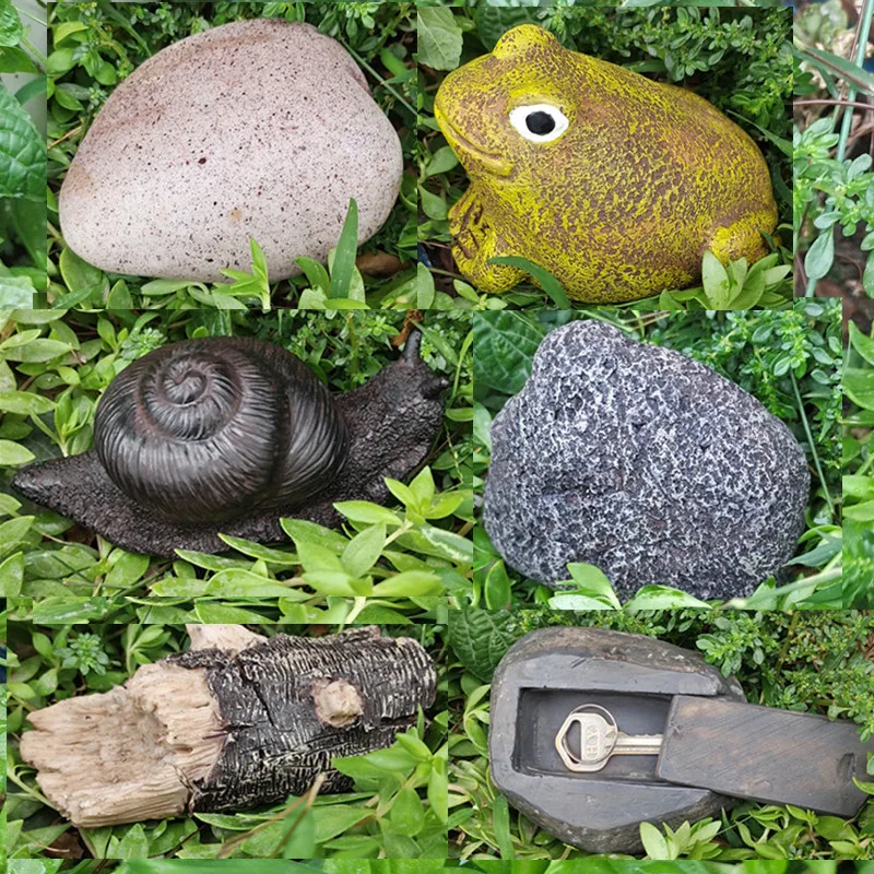 

Outdoor Garden Key In Stone Safety Storage Box For Home RV Key Safes Safe Box Hidden Rock Hide Keys