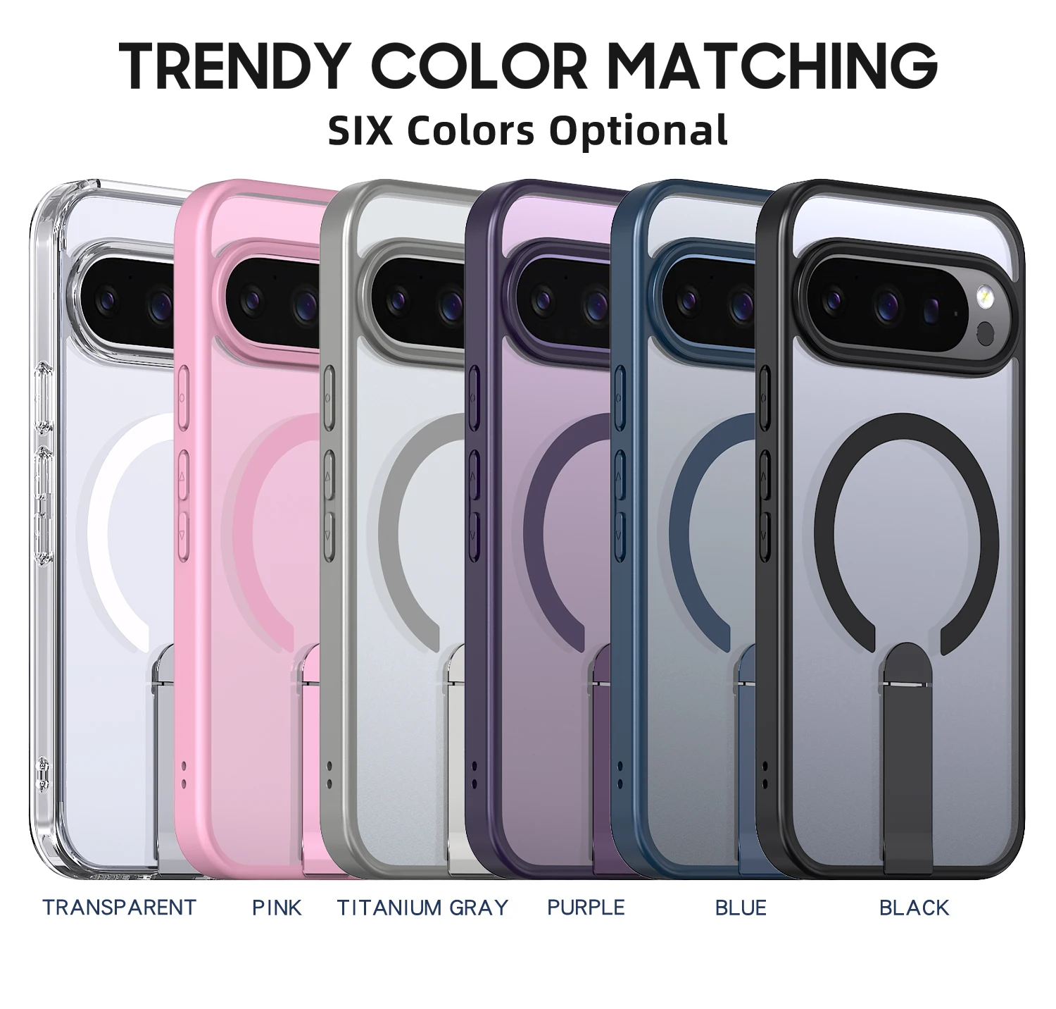 Luxury Magnetic Stand Armor Phone Case with Magsafe Wireless Charging and Shockproof Protection
