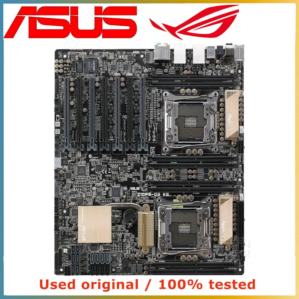 

Материнская плата LGA 2011-3 DDR4 64G для компьютера ASUS Z10PE-D8 WS для Intel C612 X99 материнская плата для настольного компьютера SATA III PCI-E 3,0 X16