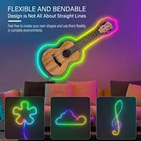 10M/5M/3M Neon WIFI RGB Led Strip Lights Outdoor Waterproof with Music Sync, 108leds/m DIY Tape with Remote and App for Bedroom - Image 4