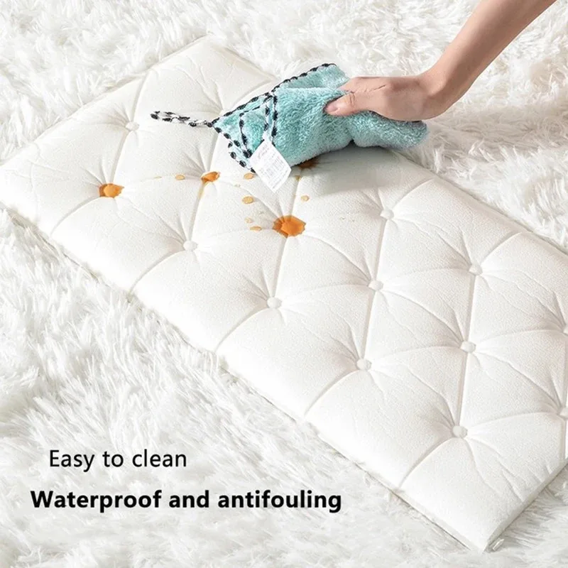 Wall stickers 3D DIY Self-adhesive Thicken Tatami Anti-collision Wall Mat Pad Kids Bedroom Living Room Waterproof