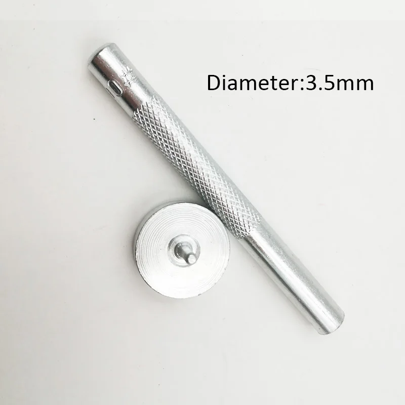 Leather Hole Punch 2pcs/set Punching Holes Tools 7 Sizes Hole Punch Rivet Snap Button Setter Die Base Leather Craft Working Tool DIY