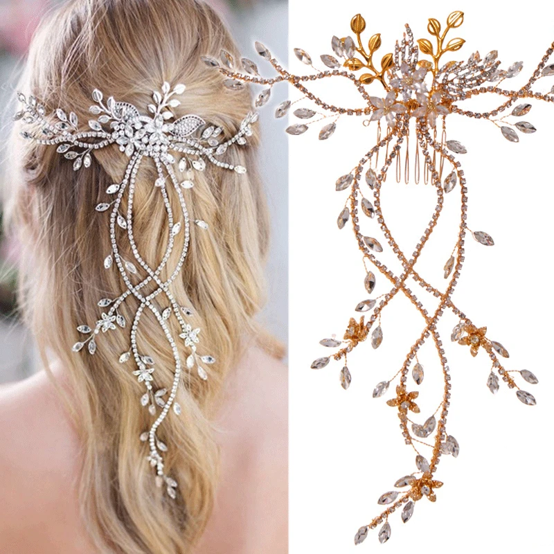 Gelach Nutteloos Druipend Elegante kristal bruiloft haar kammen haaraccessoires voor bruids parel  strass hoofddeksel vrouwen bruid haar sieraden| | - AliExpress