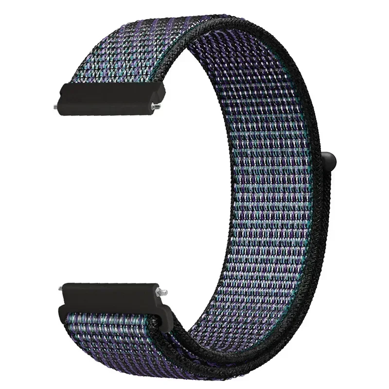 Breathable 20mm Nylon Loop Smart Watch Wristband