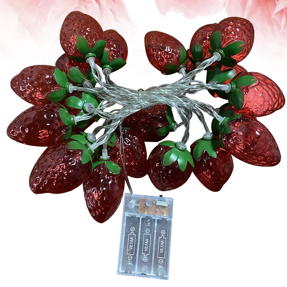 

20 LEDs Strawberry String Lights Lovely Fairy Light Decoration for Wedding Party Bedroom Birthday