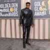 Glitter Leather Groom Tuxedos Double Breasted Men Suits 2 Pieces Sets Wedding Dinner Male Prom Blazers Customized Costume Homme 1