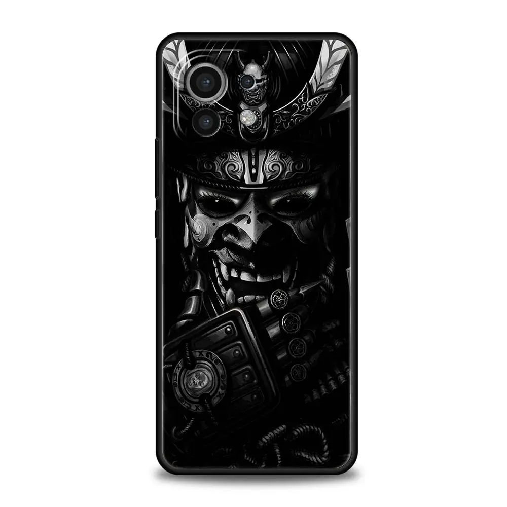 Samurai Oni Mask Black Phone Case Cover