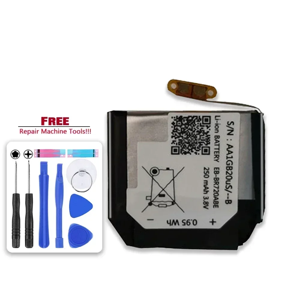Batteria Kikiss Eb-Br720Abe Batteria 250Mah Per Samsung Gear S2 S 2 Classic R732 Br720 Bateria