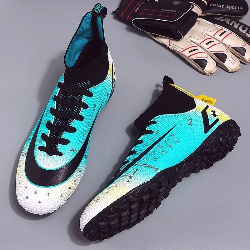 Advanced FG/TF Training Shoes Adult Outdoor Football Shoes Spring Men's Anti Slip Football High Top Boots